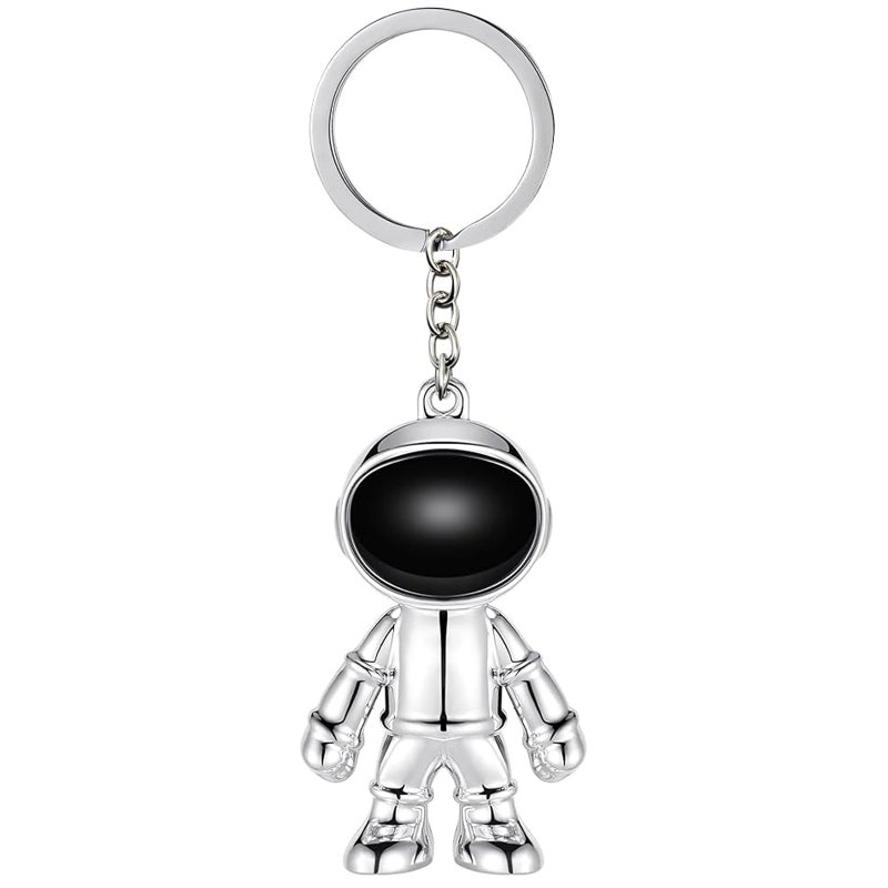 MUAMAX Sliver Spaceman Keychains for Men Creative Astronaut Spacemen Car Key Chain Car Key Accessory Backpack Purse Bag Charms Lucky Astronaut Keyrings Men/Women - Image 1